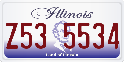 IL license plate Z535534