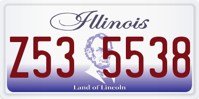IL license plate Z535538