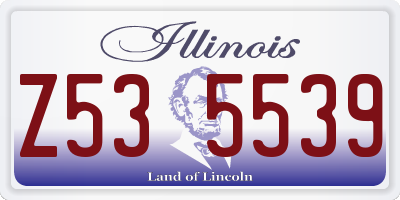 IL license plate Z535539