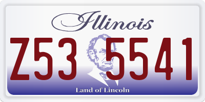 IL license plate Z535541