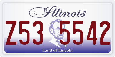 IL license plate Z535542