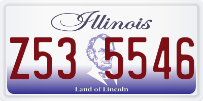 IL license plate Z535546