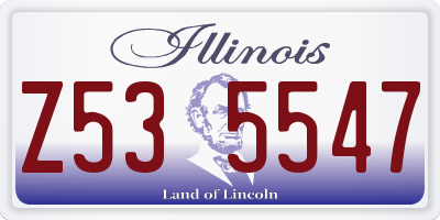 IL license plate Z535547