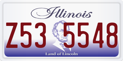 IL license plate Z535548