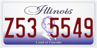 IL license plate Z535549