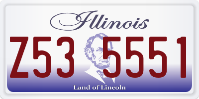 IL license plate Z535551