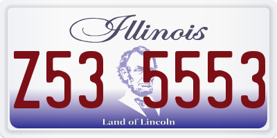 IL license plate Z535553