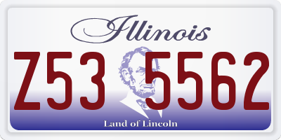 IL license plate Z535562