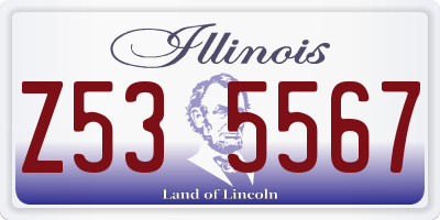 IL license plate Z535567