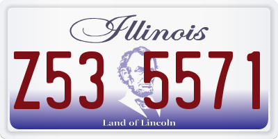 IL license plate Z535571
