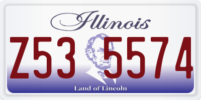 IL license plate Z535574