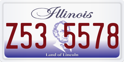 IL license plate Z535578