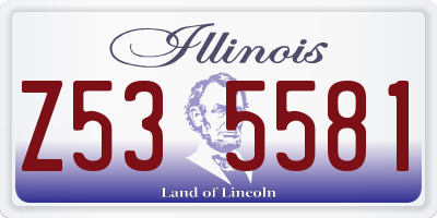 IL license plate Z535581