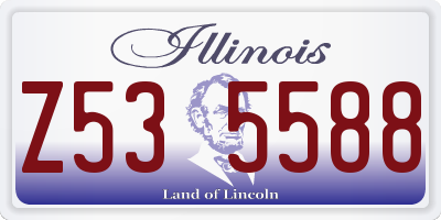 IL license plate Z535588