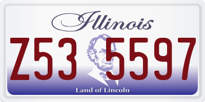 IL license plate Z535597
