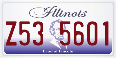 IL license plate Z535601