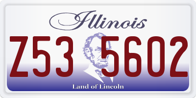 IL license plate Z535602