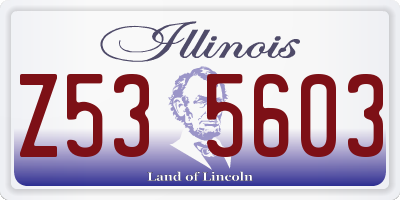 IL license plate Z535603