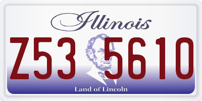 IL license plate Z535610