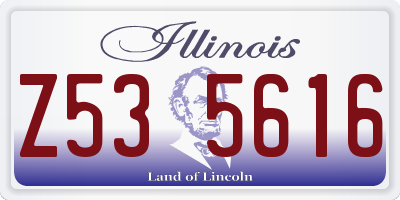 IL license plate Z535616