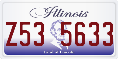 IL license plate Z535633