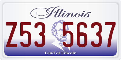 IL license plate Z535637