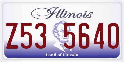 IL license plate Z535640