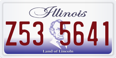 IL license plate Z535641