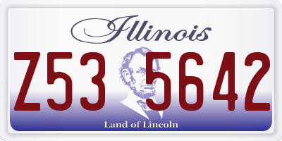 IL license plate Z535642