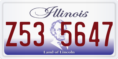 IL license plate Z535647