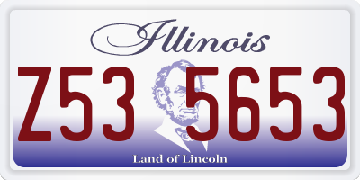 IL license plate Z535653
