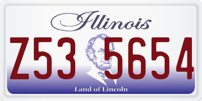IL license plate Z535654