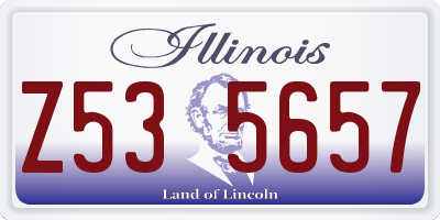 IL license plate Z535657