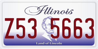 IL license plate Z535663