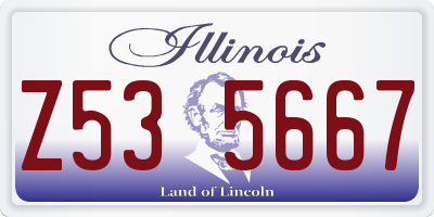 IL license plate Z535667