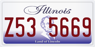IL license plate Z535669