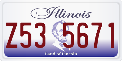 IL license plate Z535671