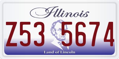 IL license plate Z535674