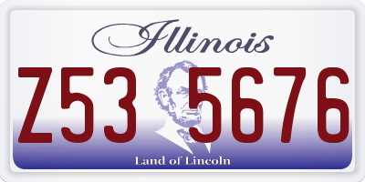 IL license plate Z535676