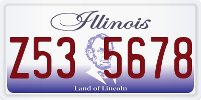 IL license plate Z535678