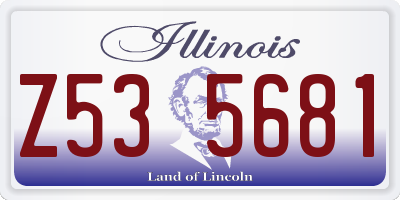IL license plate Z535681