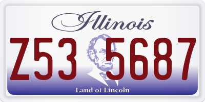 IL license plate Z535687