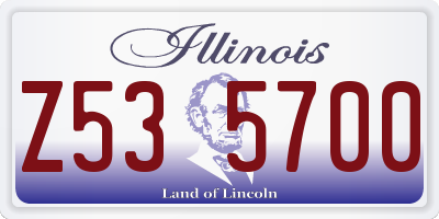 IL license plate Z535700