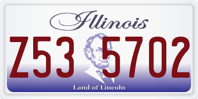 IL license plate Z535702