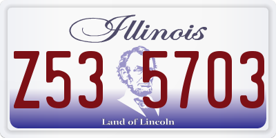 IL license plate Z535703
