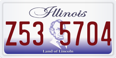 IL license plate Z535704