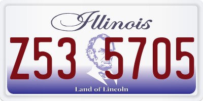 IL license plate Z535705