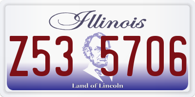 IL license plate Z535706
