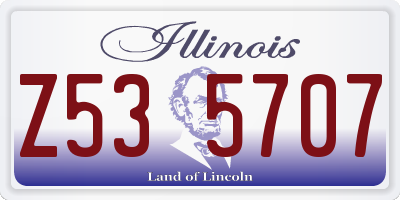 IL license plate Z535707