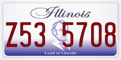 IL license plate Z535708